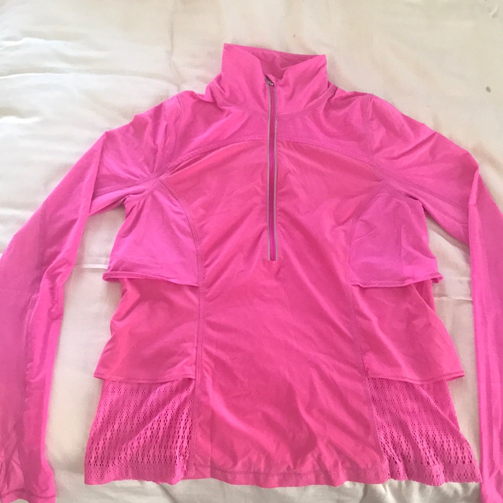 Pink lululemon workout top